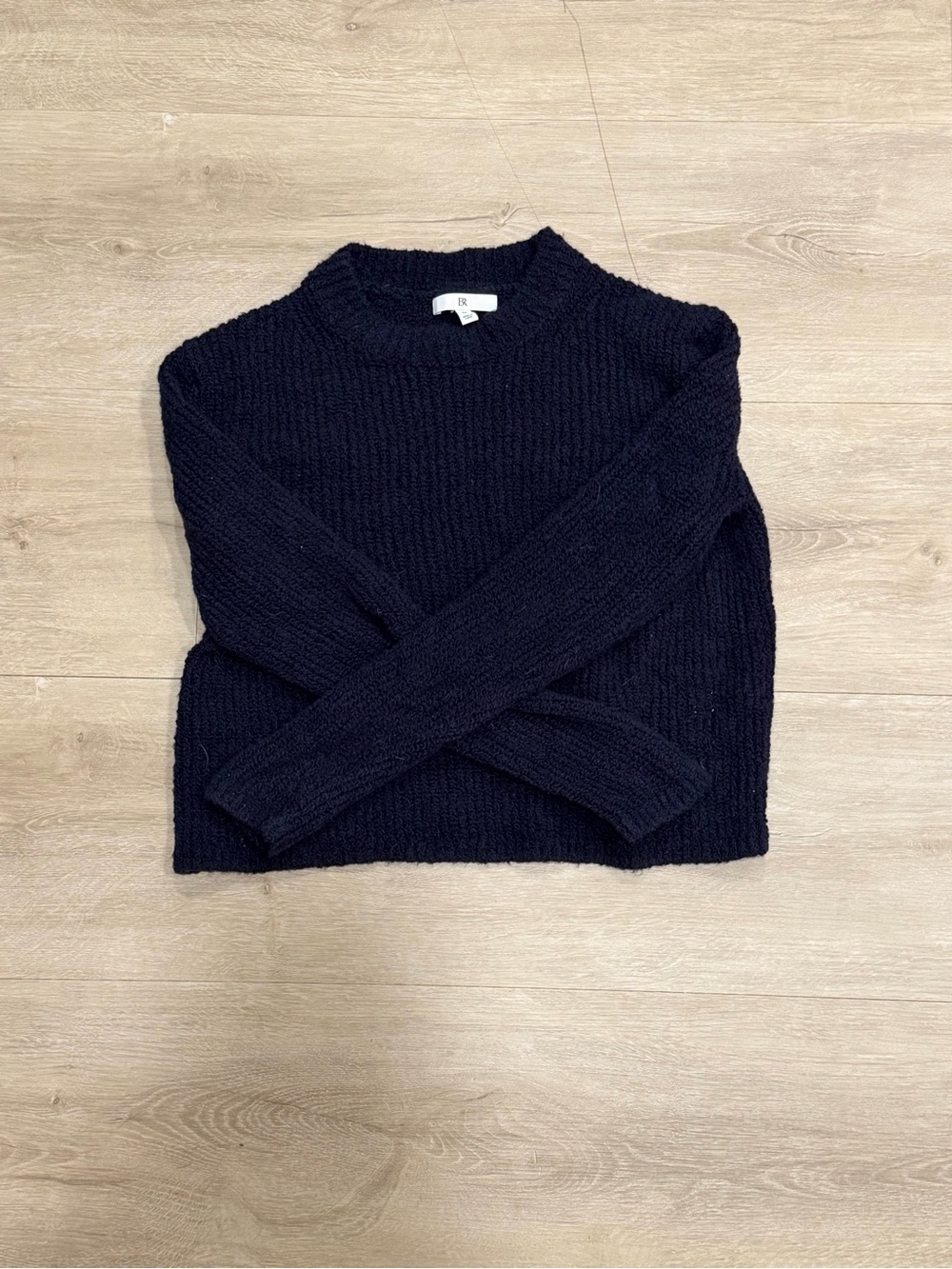 Banana Republic Navy Women's Cropped Knit Sweater